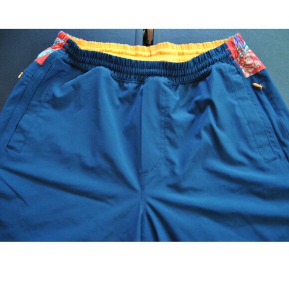 Birddog Boom Large Blue and Orange Tropical Pattern Shorts - Picture 2 of 8
